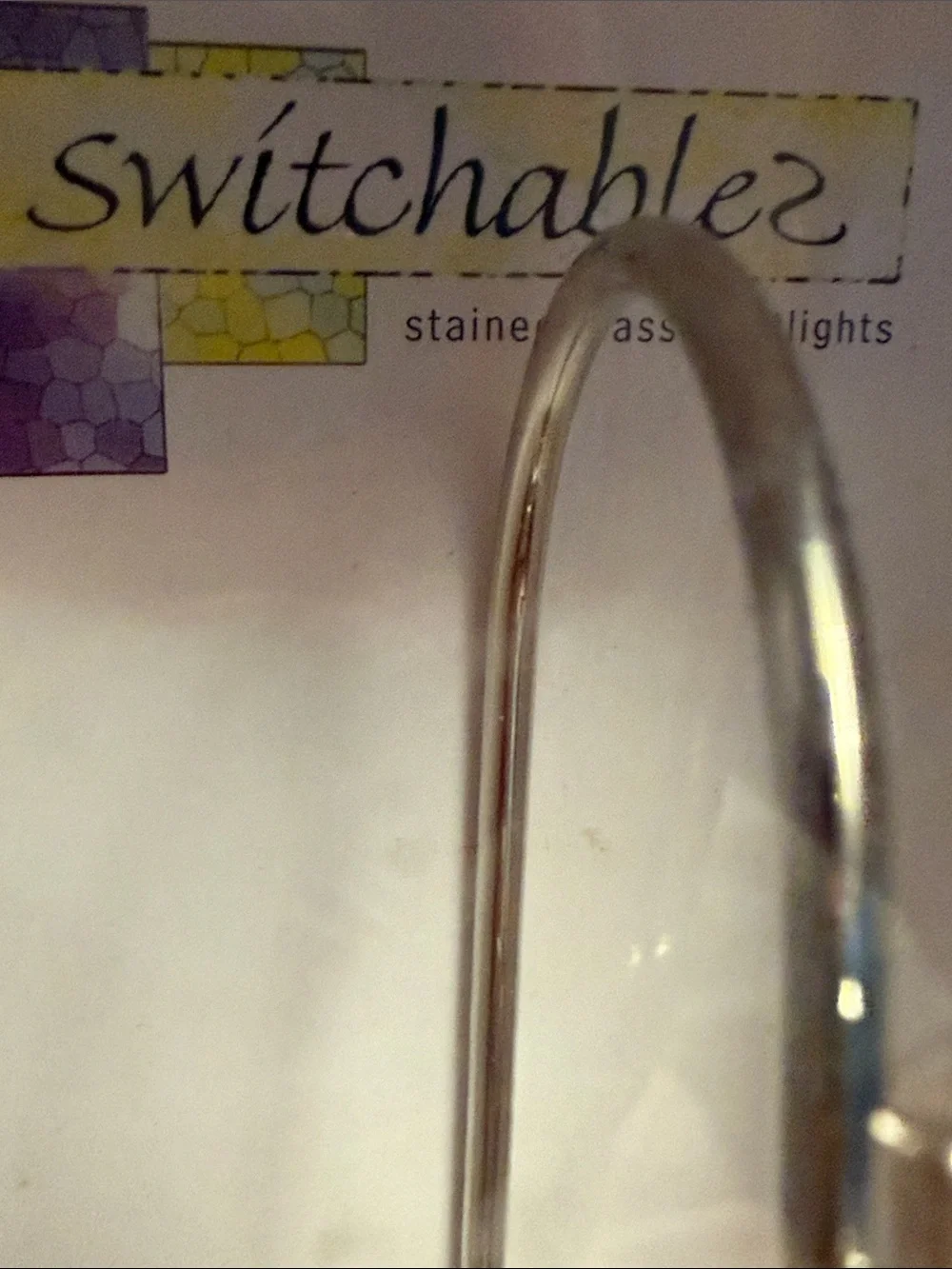 Y2K ERA-Switchables Stained Glass Heart 2005 Nightlight & Hook Plug In BUNDLE.